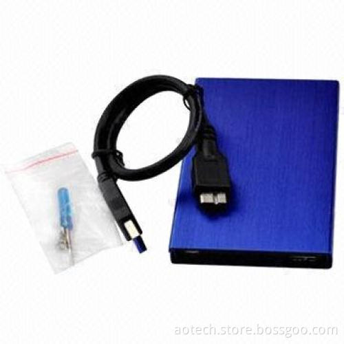 Blue USB 3 Hard Disk Drive Caddy Case, Windows 2000/XP/2003/7/Vista OS